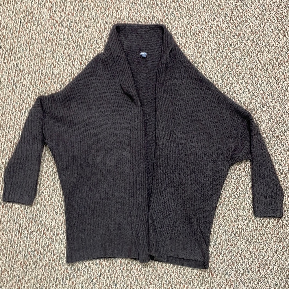 Aerie long charcoal gray cardigan